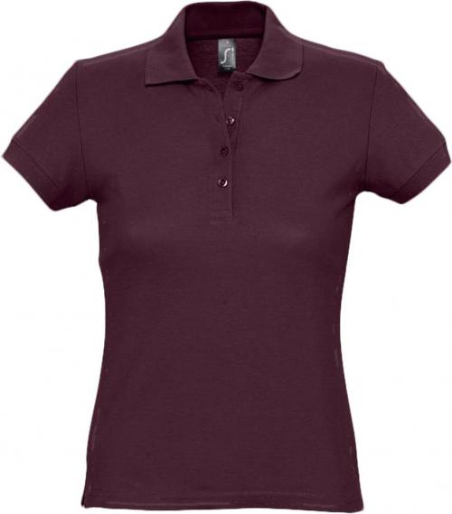 Рубашка поло женская Passion 170 бордовая, размер XL