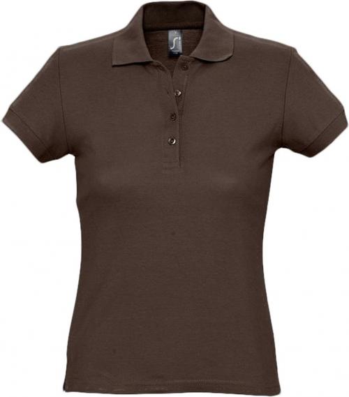 Рубашка поло женская Passion 170 шоколадно-коричневая, размер L