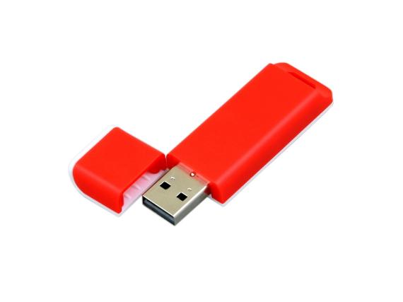 USB 2.0- флешка на 32 Гб с оригинальным двухцветным корпусом