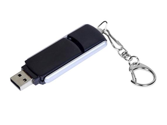 USB 2.0- флешка промо на 16 Гб с прямоугольной формы с выдвижным механизмом