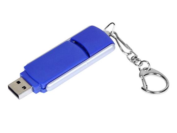 USB 2.0- флешка промо на 4 Гб с прямоугольной формы с выдвижным механизмом