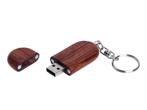 USB 3.0- флешка на 64 Гб овальной формы и колпачком с магнитом