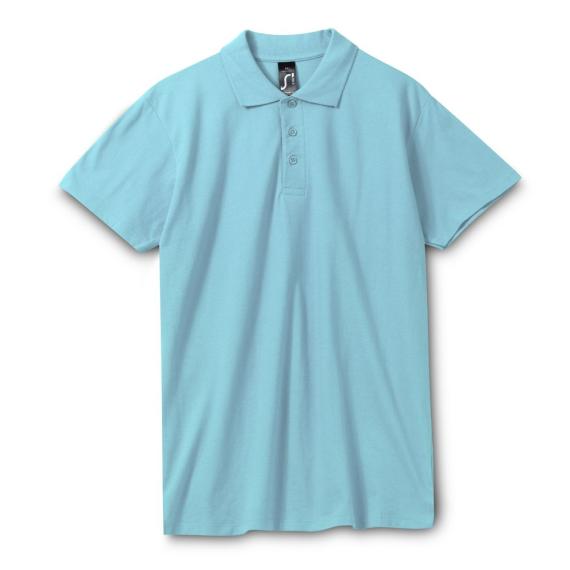 Рубашка поло мужская Spring 210 бирюзовая, размер L