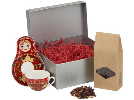 Подарочный набор: чайная пара, чай Глинтвейн