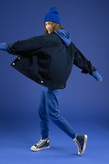 Куртка джинсовая O2, темно-синяя, размер XL/XXL