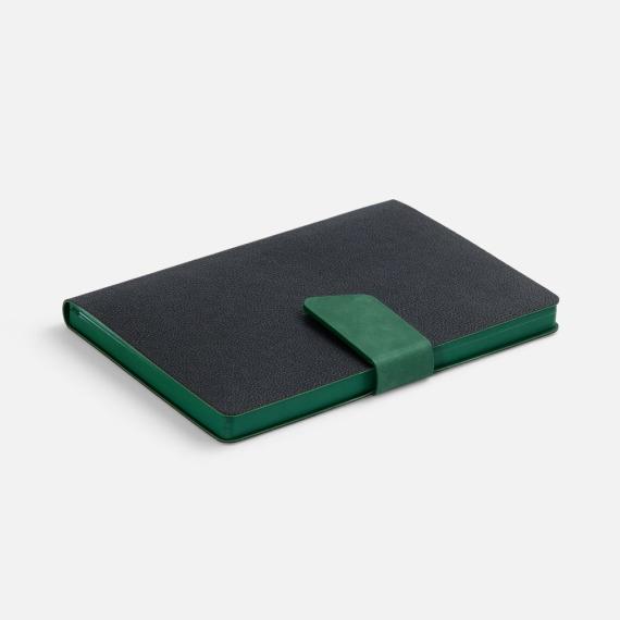 Ежедневник Boom, недатированный, черный с зеленым