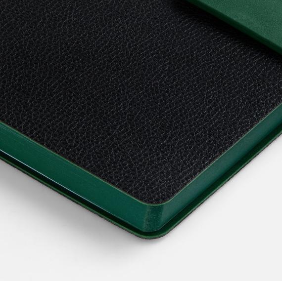 Ежедневник Boom, недатированный, черный с зеленым