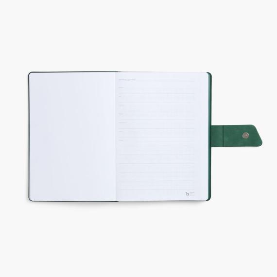 Ежедневник Boom, недатированный, черный с зеленым
