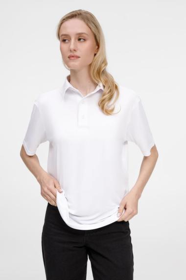 Рубашка поло унисекс Senti, белая, размер S
