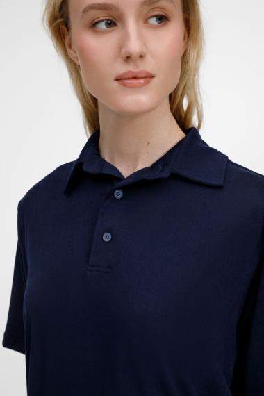 Рубашка поло унисекс Senti, темно-синяя, размер 4XL