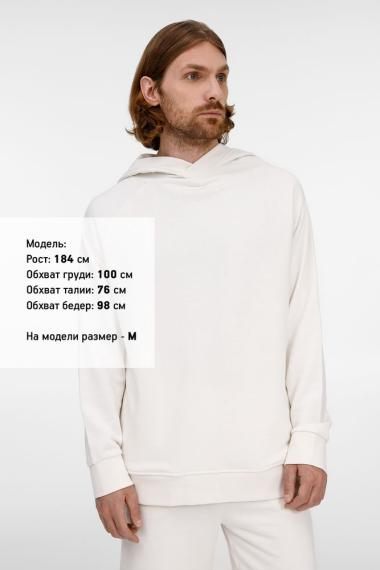 Худи унисекс H5, молочно-белое, размер M/L