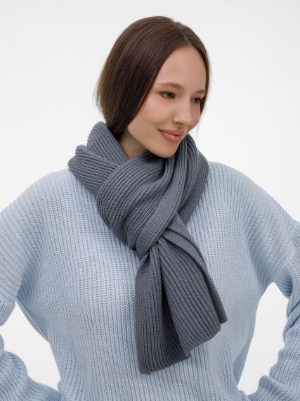Шарф Nobilis Mono, серый (стальной)