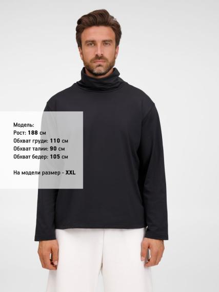 Лонгслив из бифлекса Morfiss, черный, размер XS/S