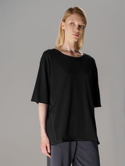 Футболка оверсайз унисекс Vozduh, черная, размер M/L