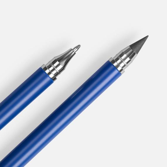 Ручка шариковая и вечный карандаш Diptych, синяя