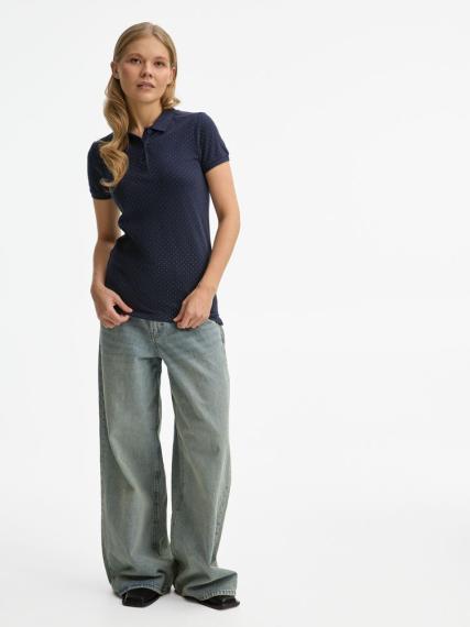 Рубашка поло женская Brandy Women темно-синий с белым, размер L