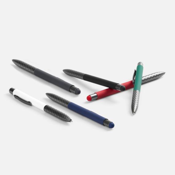 Ручка шариковая со стилусом Digit Soft Touch, красная