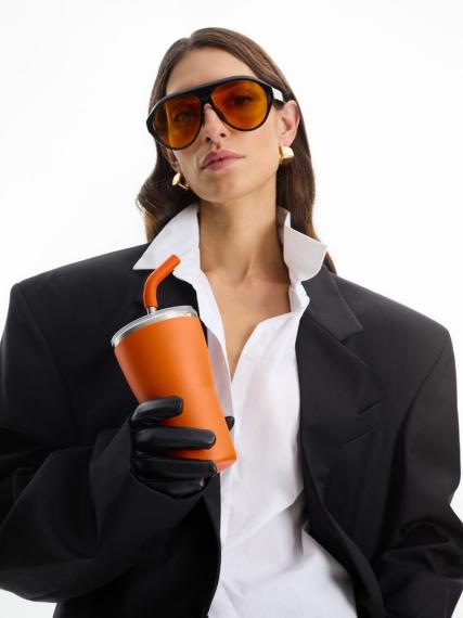 Термостакан Sapporo без логотипа, оранжевый