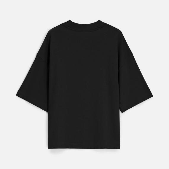 Футболка оверсайз унисекс T9, черная, размер M/L