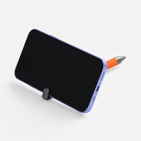 Ручка шариковая Standic с подставкой для телефона, оранжевая