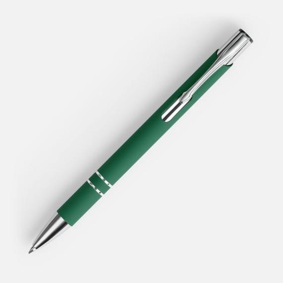 Ручка шариковая Keskus Soft Touch, зеленая