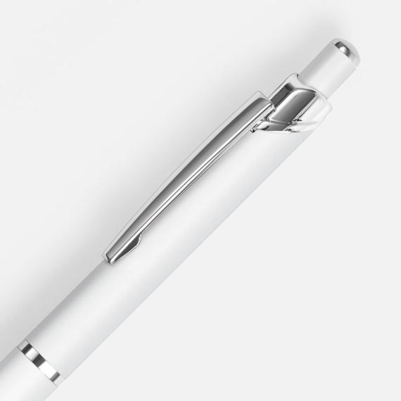 Ручка шариковая Chromos Soft Touch, белая