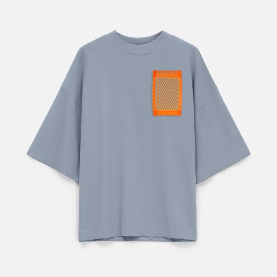 Футболка оверсайз унисекс T9, серая, размер M/L