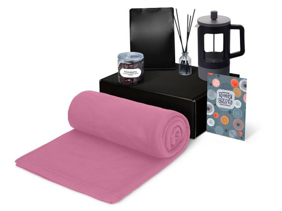 Подарочный набор «Re:y. Vive» с пледом, френч-прессом и кофе