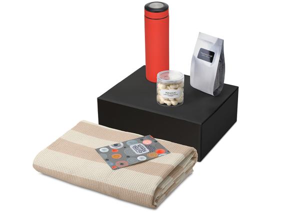 Подарочный набор «Re:y. Warm» с пледом, термосом и чаем