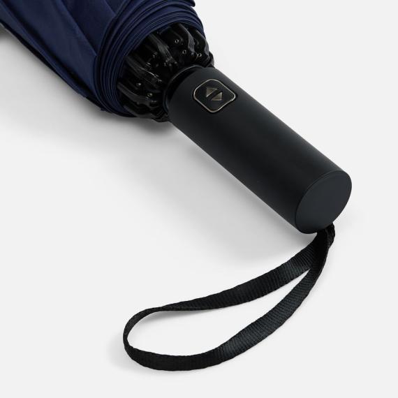 Зонт обратного сложения twoGether с двойным куполом, темно-синий