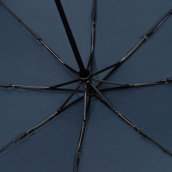 Зонт складной Smooth Move с плавным закрытием, темно-синий