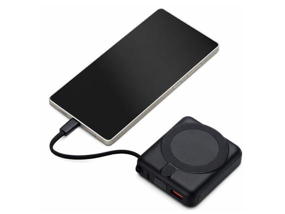 Магнитный беспроводной внешний аккумулятор c подсветкой лого «Энчант», 10000 мАч