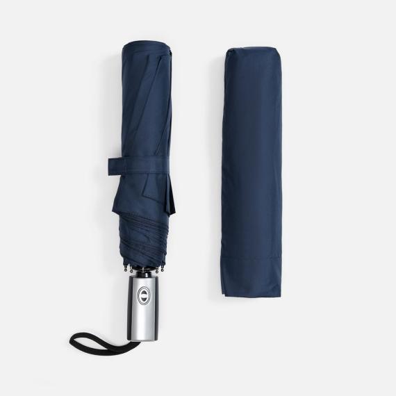 Зонт складной Fiber, темно-синий