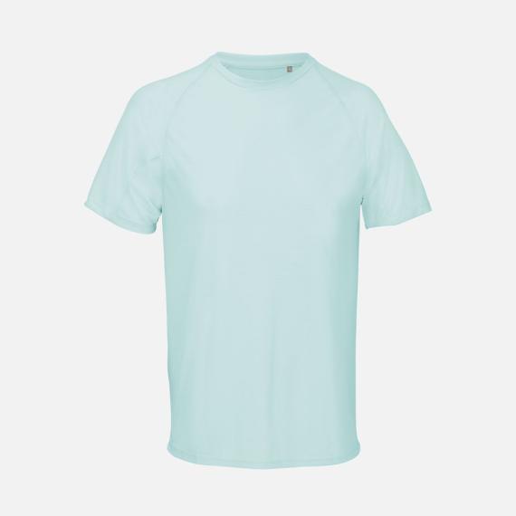 Футболка спортивная унисекс Vortex, зелено-голубая