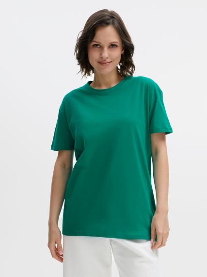 Футболка Regent 150 зеленая (изумрудная), размер L