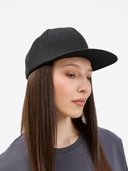 Бейсболка Epicore с прямым козырьком, черная