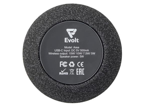Портативная колонка с беспроводной зарядкой «Ареа», 5 Вт