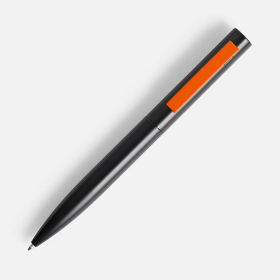 Ручка шариковая Inkolor, черная с оранжевым